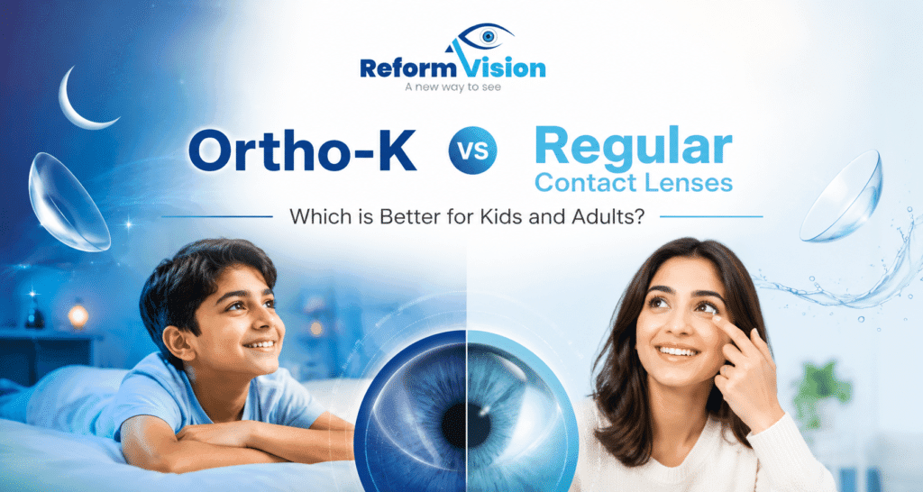 Ortho-K vs Regular Contact Lenses in Hyderabad Which is Better for Kids and Adults
